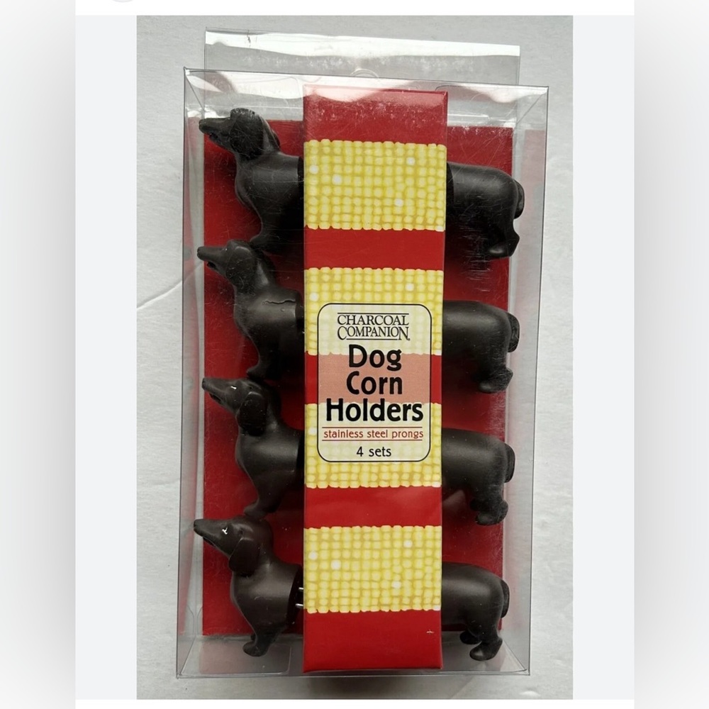 Charcoal Companion Dog Corn Holders (Set of 4)